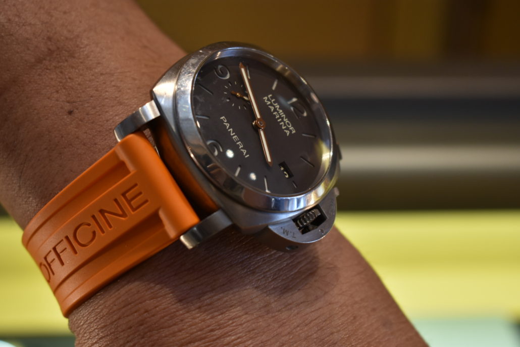 PANERAI(パネライ） 純正ラバーベルト オレンジ-